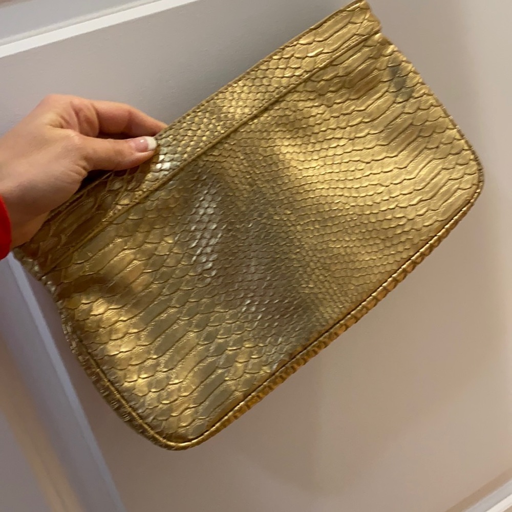 Guess gold clutch